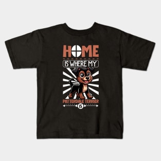 Home is with my Patterdale Terrier Kids T-Shirt